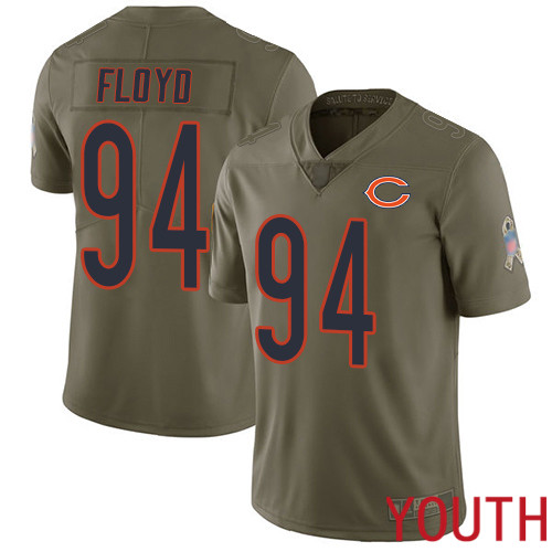 Chicago Bears Limited Olive Youth Leonard Floyd Jersey NFL Football #94 2017 Salute to Service